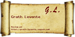 Grath Levente névjegykártya